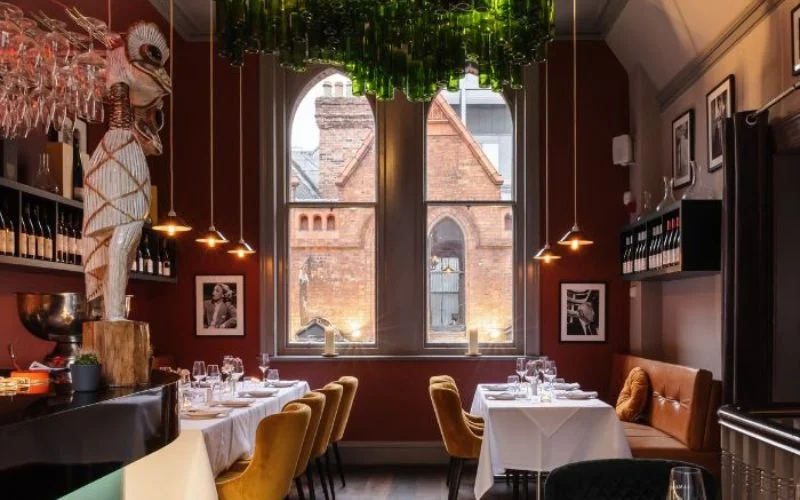 Private dining table set for an event at La Maison Dublin, perfect for corporate dinners and special occasions