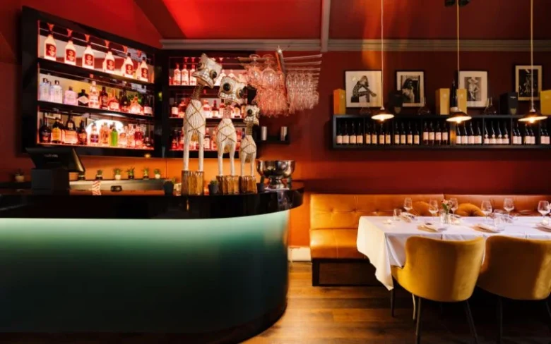 Elegant private dining space with bar at La Maison Dublin, ideal for intimate gatherings and events
